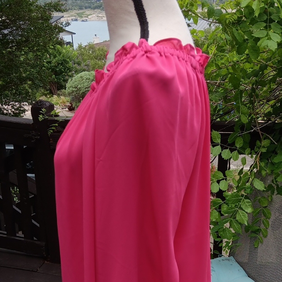 Talbots Fuchsia Ruffle Blouse - Picture 4 of 10